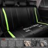 imageCAR Pass Nappa Leather Car Seat Covers Durable Waterproof Luxury Universal for SUV Pickup Truck Sedan AntiSlip Driver 5 Seats Covers Full Set with Backrest Black Chameleon Iridescent ReflectiveGreen