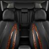 imageCAR Pass Nappa Leather Car Seat Covers Durable Waterproof Luxury Universal for SUV Pickup Truck Sedan AntiSlip Driver 5 Seats Covers Full Set with Backrest Black Chameleon Iridescent ReflectiveBrown Wood Grain