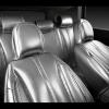 imageCAR Pass Nappa Leather Car Seat Covers Durable Waterproof Luxury Universal for SUV Pickup Truck Sedan AntiSlip Driver 5 Seats Covers Full Set with Backrest Black Chameleon Iridescent ReflectiveBright Silver Leather