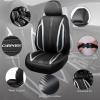 imageCAR Pass Nappa Leather Car Seat Covers Durable Waterproof Luxury Universal for SUV Pickup Truck Sedan AntiSlip Driver 5 Seats Covers Full Set with Backrest Black Chameleon Iridescent ReflectiveColored white