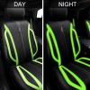 imageCAR Pass Nappa Leather Car Seat Covers Durable Waterproof Luxury Universal for SUV Pickup Truck Sedan AntiSlip Driver 5 Seats Covers Full Set with Backrest Black Chameleon Iridescent ReflectiveGreen