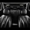 imageCAR Pass Nappa Leather Car Seat Covers Durable Waterproof Luxury Universal for SUV Pickup Truck Sedan AntiSlip Driver 5 Seats Covers Full Set with Backrest Black Chameleon Iridescent ReflectiveBright Black Leather