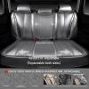 imageCAR Pass Nappa Leather Car Seat Covers Durable Waterproof Luxury Universal for SUV Pickup Truck Sedan AntiSlip Driver 5 Seats Covers Full Set with Backrest Black Chameleon Iridescent ReflectiveBright Silver Leather