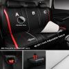 imageCAR Pass Nappa Leather Car Seat Covers Durable Waterproof Luxury Universal for SUV Pickup Truck Sedan AntiSlip Driver 5 Seats Covers Full Set with Backrest Black Chameleon Iridescent ReflectiveBlack Red