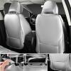 imageCAR Pass Nappa Leather Car Seat Covers Durable Waterproof Luxury Universal for SUV Pickup Truck Sedan AntiSlip Driver 5 Seats Covers Full Set with Backrest Black Chameleon Iridescent ReflectiveBright Silver Leather