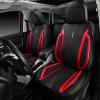 imageCAR Pass Nappa Leather Car Seat Covers Durable Waterproof Luxury Universal for SUV Pickup Truck Sedan AntiSlip Driver 5 Seats Covers Full Set with Backrest Black Chameleon Iridescent ReflectiveBlack Red Carbon
