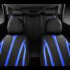 imageCAR Pass Nappa Leather Car Seat Covers Durable Waterproof Luxury Universal for SUV Pickup Truck Sedan AntiSlip Driver 5 Seats Covers Full Set with Backrest Black Chameleon Iridescent ReflectiveBlack Blue Carbon