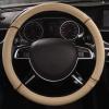 imageCar Pass Colour Piping Leather Steering Wheel CoverPerfectly fit for 14515 inches for Various Vehicles SUVsVansSedansCars Black ampamp RedBeige