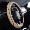 imageCar Pass Colour Piping Leather Steering Wheel CoverPerfectly fit for 14515 inches for Various Vehicles SUVsVansSedansCars Black ampamp RedBeige