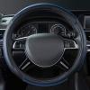 imageCar Pass Colour Piping Leather Steering Wheel CoverPerfectly fit for 14515 inches for Various Vehicles SUVsVansSedansCars Black ampamp RedBlack and Blue