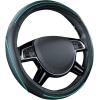 imageCar Pass Colour Piping Leather Steering Wheel CoverPerfectly fit for 14515 inches for Various Vehicles SUVsVansSedansCars Black ampamp RedBlack and Mint