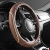 imageCar Pass Colour Piping Leather Steering Wheel CoverPerfectly fit for 14515 inches for Various Vehicles SUVsVansSedansCars Black ampamp RedCaynne