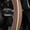 imageCar Pass Colour Piping Leather Steering Wheel CoverPerfectly fit for 14515 inches for Various Vehicles SUVsVansSedansCars Black ampamp RedCaynne