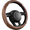 imageCar Pass Colour Piping Leather Steering Wheel CoverPerfectly fit for 14515 inches for Various Vehicles SUVsVansSedansCars Black ampamp RedCaynne