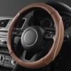 imageCar Pass Colour Piping Leather Steering Wheel CoverPerfectly fit for 14515 inches for Various Vehicles SUVsVansSedansCars Black ampamp RedCaynne