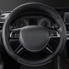 imageCar Pass Colour Piping Leather Steering Wheel CoverPerfectly fit for 14515 inches for Various Vehicles SUVsVansSedansCars Black ampamp RedGrey
