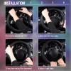 imageCar Pass Colour Piping Leather Steering Wheel CoverPerfectly fit for 14515 inches for Various Vehicles SUVsVansSedansCars Black ampamp RedMulticolor
