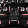 imageCar Pass Pink Embroidery Butterfly Steering Wheel Cover Universal 15 Inch Car Wheel Cover for Women Girls Fit for SuvsSmall TrucksSedansCars Black and PinkBlack and Pink Combo