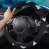 imageCar Pass Pink Embroidery Butterfly Steering Wheel Cover Universal 15 Inch Car Wheel Cover for Women Girls Fit for SuvsSmall TrucksSedansCars Black and PinkBlack and Mint