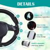 imageCar Pass Pink Embroidery Butterfly Steering Wheel Cover Universal 15 Inch Car Wheel Cover for Women Girls Fit for SuvsSmall TrucksSedansCars Black and PinkBlack and Mint