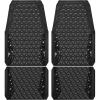 imageCAR PASS Bling Car Mats Diamond Rubber Floor Mats Full Set AntiSlip 3D Rhombus Waterproof Trim to Fit Liner Universal Glitter Crystal Sparkly Shining Rhinestone Girl Women SUV Sedan Van Pink RubberBlack Diamond