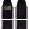 imageCAR PASS Bling Diamond Car Floor Mats Shining Rhinestone Carpet Sparkly Glitter Crystal with AntiSlip PVC Heel Pad Waterproof Universal Fit Automotive SUVSedanVanCute Girl Women4pcs Black SliverColorful Diamond