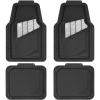 imageCAR PASS Heavy Duty Rubber Floor Mats 4Piece Pink Car Mats Full Set  Universal Waterproof Floor Mats for Car SUV Truck Durable All Weather Floor Mats AutomotiveCar Mats for WomenGirlyAll PinkSilver