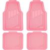imageCAR PASS Heavy Duty Rubber Floor Mats 4Piece Pink Car Mats Full Set  Universal Waterproof Floor Mats for Car SUV Truck Durable All Weather Floor Mats AutomotiveCar Mats for WomenGirlyAll PinkAll Pink