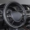imageCAR PASS Sporty Quilting Leather Universal Fit Steering Wheel CoverFit for SuvsVansSedansTrucks for 147quot to 15quotBlack ampamp GrayBlack with Gray