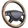 imageCAR PASS Wood Grain Microfiber Leather Steering Wheel Cover Universal Fit for 14 1215 inch Beige Steering Wheel AntiSlip Veins Design CarsSuvsMiniVans Sedans Beigebeige