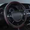 imageCar Pass Colour Piping Leather Steering Wheel CoverPerfectly fit for 14515 inches for Various Vehicles SUVsVansSedansCars Black ampamp RedBlack and Red