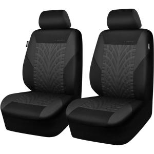 imageCAR PASS Car Seat Covers Full Sets Front ampamp Split Rear Bench for Car 3D Tyre Embossed Automotive Interior Covers Airbag Compatible Quick Setup Universal Fit Seat Covers for Car SUVCharcoalBlack Charcoal