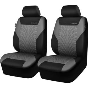 imageCAR PASS Car Seat Covers Full Sets Front ampamp Split Rear Bench for Car 3D Tyre Embossed Automotive Interior Covers Airbag Compatible Quick Setup Universal Fit Seat Covers for Car SUVCharcoalgray black