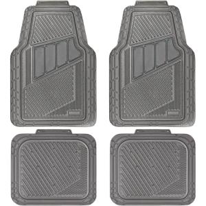 imageCAR PASS Heavy Duty Rubber Floor Mats 4Piece Pink Car Mats Full Set  Universal Waterproof Floor Mats for Car SUV Truck Durable All Weather Floor Mats AutomotiveCar Mats for WomenGirlyAll PinkAnthracite Gray