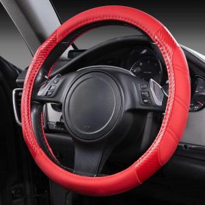 imageCAR PASS Line Rider Microfiber Leather Sporty Steering Wheel Cover Universal Fits for 95 TruckSUVCars14515inch AntiSlip Safety Comfortable Desgin BlackGrayRedCarbon Fiber