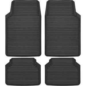 imageCAR PASS Rubber Car MatsCar Floor Mats All WeatherCar Mats Full Set 4PieceWaterproof Automotive Floor Mats Trim to Fit for Most Cars Sedans SUVs VansHeavy Duty AntiSlip Easy Clean All BlackAll Black