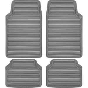 imageCAR PASS Rubber Car MatsCar Floor Mats All WeatherCar Mats Full Set 4PieceWaterproof Automotive Floor Mats Trim to Fit for Most Cars Sedans SUVs VansHeavy Duty AntiSlip Easy Clean All BlackAll Gray