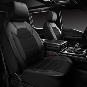 imageCAR PASS Universal Leather car seat Covers Sport fits Most Cars SUVs Trucks and Vans Full Set Black RedBlack