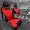 imageCAR PASS Car Seat Covers Full Sets Front ampamp Split Rear Bench for Car 3D Tyre Embossed Automotive Interior Covers Airbag Compatible Quick Setup Universal Fit Seat Covers for Car SUVCharcoalred black