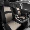 imageCAR PASS Seat Cover Full Sets 3D Air Mesh Car Seat Cover with 5mm Composite Sponge InsideAirbag Compatible Universal Fit for SUVVanssedans Trucks Automotive Interior CoversAll BlackBeige black