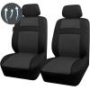 imageCAR PASS Seat Cover Full Sets 3D Air Mesh Car Seat Cover with 5mm Composite Sponge InsideAirbag Compatible Universal Fit for SUVVanssedans Trucks Automotive Interior CoversAll BlackGray black