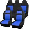 imageCAR PASS Seat Cover Full Sets 3D Air Mesh Car Seat Cover with 5mm Composite Sponge InsideAirbag Compatible Universal Fit for SUVVanssedans Trucks Automotive Interior CoversAll BlackBlack and Blue