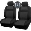 imageCAR PASS Seat Cover Full Sets 3D Air Mesh Car Seat Cover with 5mm Composite Sponge InsideAirbag Compatible Universal Fit for SUVVanssedans Trucks Automotive Interior CoversAll BlackGray black
