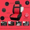 imageCAR PASS Seat Cover Full Sets 3D Air Mesh Car Seat Cover with 5mm Composite Sponge InsideAirbag Compatible Universal Fit for SUVVanssedans Trucks Automotive Interior CoversAll BlackRed black