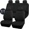 imageCAR PASS Seat Cover Full Sets 3D Air Mesh Car Seat Cover with 5mm Composite Sponge InsideAirbag Compatible Universal Fit for SUVVanssedans Trucks Automotive Interior CoversAll BlackAll Black