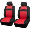 imageCAR PASS Seat Cover Full Sets 3D Air Mesh Car Seat Cover with 5mm Composite Sponge InsideAirbag Compatible Universal Fit for SUVVanssedans Trucks Automotive Interior CoversAll BlackRed black