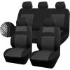 imageCAR PASS Seat Cover Full Sets 3D Air Mesh Car Seat Cover with 5mm Composite Sponge InsideAirbag Compatible Universal Fit for SUVVanssedans Trucks Automotive Interior CoversAll BlackBlack and Gray