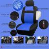 imageCAR PASS Seat Cover Full Sets 3D Air Mesh Car Seat Cover with 5mm Composite Sponge InsideAirbag Compatible Universal Fit for SUVVanssedans Trucks Automotive Interior CoversAll BlackBlack and Blue