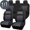 imageCAR PASS Seat Cover Full Sets 3D Air Mesh Car Seat Cover with 5mm Composite Sponge InsideAirbag Compatible Universal Fit for SUVVanssedans Trucks Automotive Interior CoversAll BlackBlack and Gray