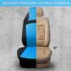 imageCAR PASS Seat Cover Full Sets 3D Air Mesh Car Seat Cover with 5mm Composite Sponge InsideAirbag Compatible Universal Fit for SUVVanssedans Trucks Automotive Interior CoversAll BlackBlack blue